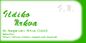 ildiko mrkva business card